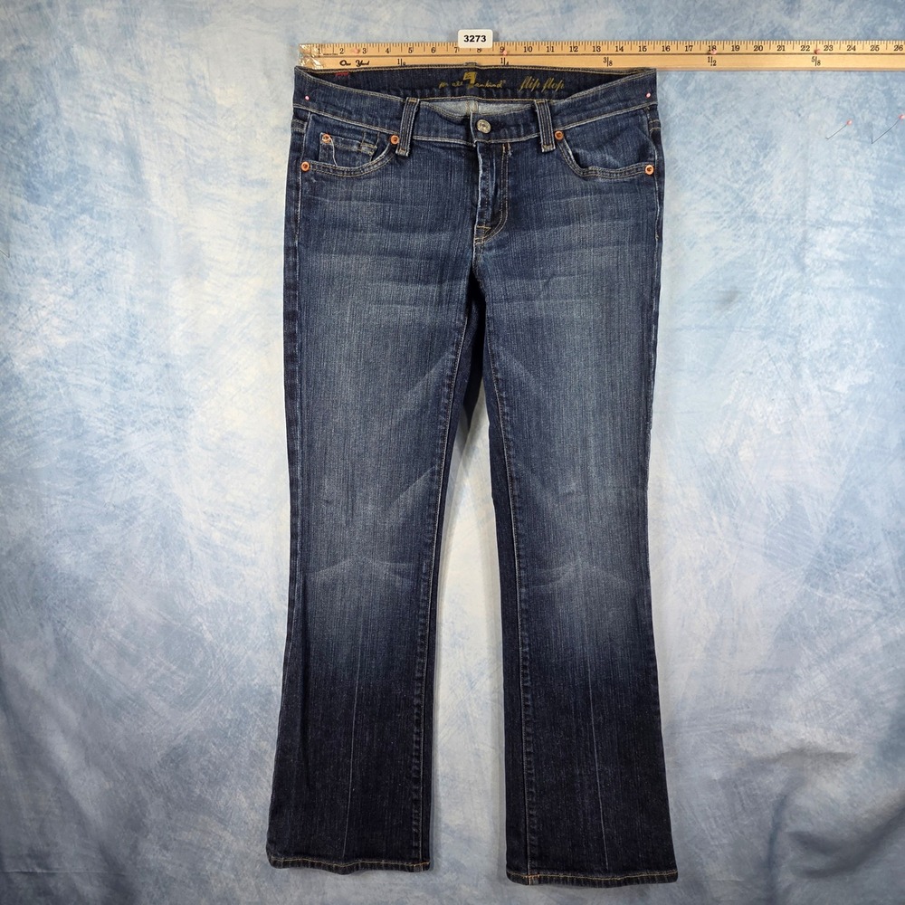 7‎ For All Mankind Flip Flop Jeans Womens 29 Dark Wash Bootcut Denim